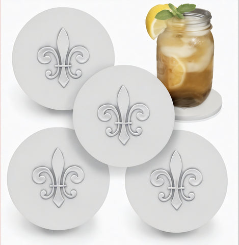 Fleur de Lis Drink Coasters