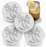Believe Angel Drink Coasters