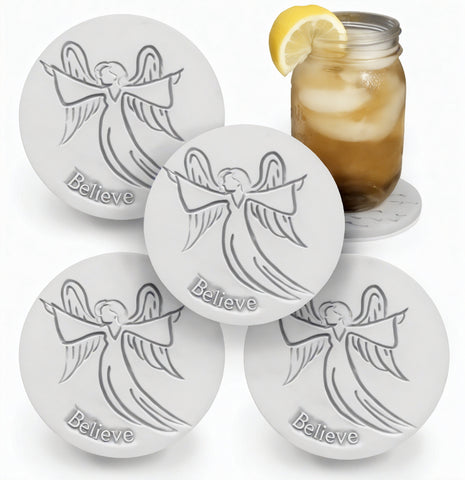 Believe Angel Drink Coasters