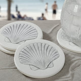 Scallop Shell Drink Coasters