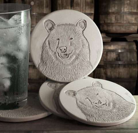 Bear Face Drink Coasters