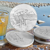 Beach Chair Drink Coasters