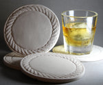 sailor rope carved from clay for absorbent drink coaster