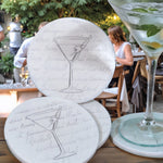 Martini Glass Drink Coasters