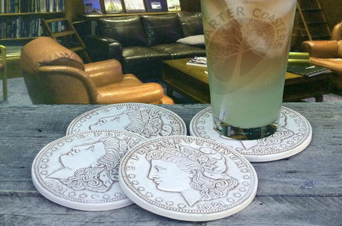 Silver Dollar Drink Coasters