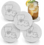 Louisiana Fleur de Lis Drink Coasters