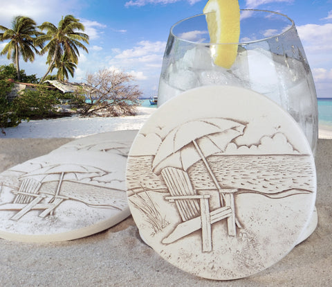 Beach Chair Drink Coasters