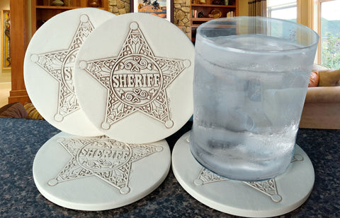 Sheriff Drink Coasters