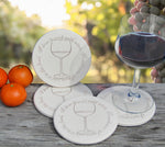 White Wine Drink Coasters