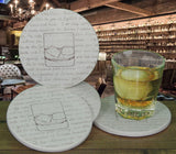 Rocks Glass Drink Coasters