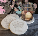 King & Queen Drink Coasters