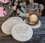 King & Queen Drink Coasters