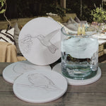 bird coaster set
