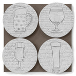 Beer Glass Assorted Drink Coasters